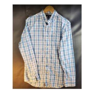 Banana Republic - Men's Long Sleeved Dress Shirt - Plaid M- NonIron Slim Fit